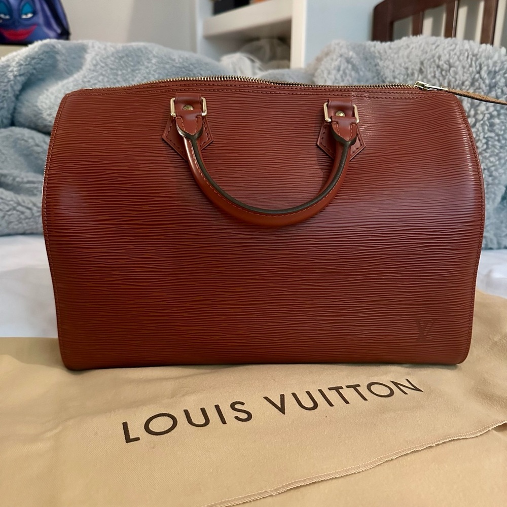 LOUIS VUITTON Speedy 30 Epi Leather Brown/Cognac